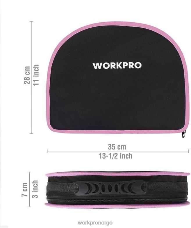 WORKPRO 103 stk verktøysett med lettbærende rund veske perfekt for gjør-det-selv-vedlikehold rosa verktøy 622PZ248