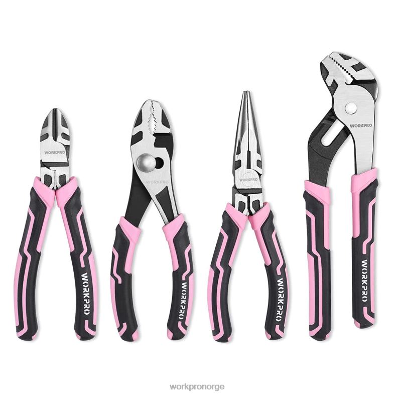 WORKPRO 4 stk tangsett rosa verktøy 622PZ251