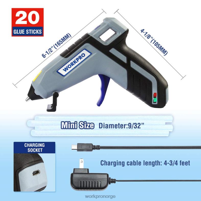 WORKPRO 12V batteridrevet frem- og tilbakegående sag & 12V batteridrevet boremaskinsett og 12 stk magnetiske skrutrekkersett og trådløs limpistol nyttig verktøy 622PZ321