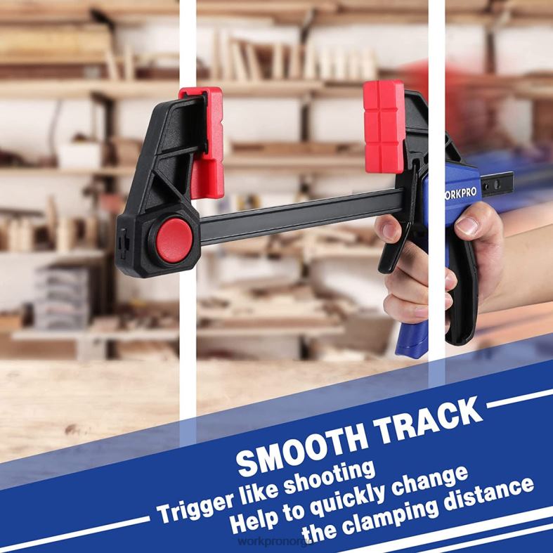 WORKPRO 2 stk stangklemmer for trebearbeiding, middels kraftig 300lbs enhånds klemme/spreder hjelpsom verktøy 622PZ123