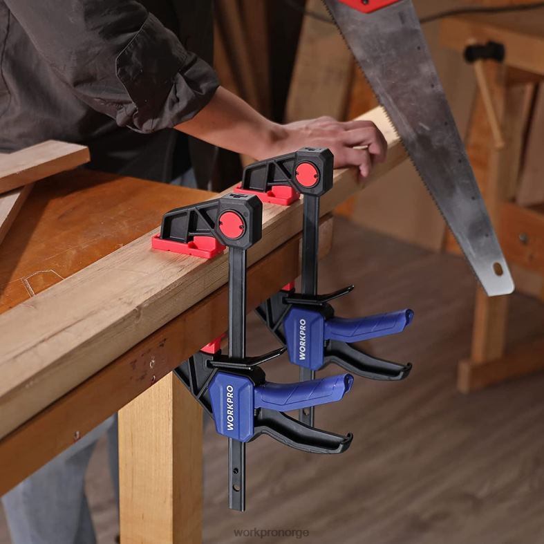 WORKPRO 2 stk stangklemmer for trebearbeiding, middels kraftig 300lbs enhånds klemme/spreder hjelpsom verktøy 622PZ123