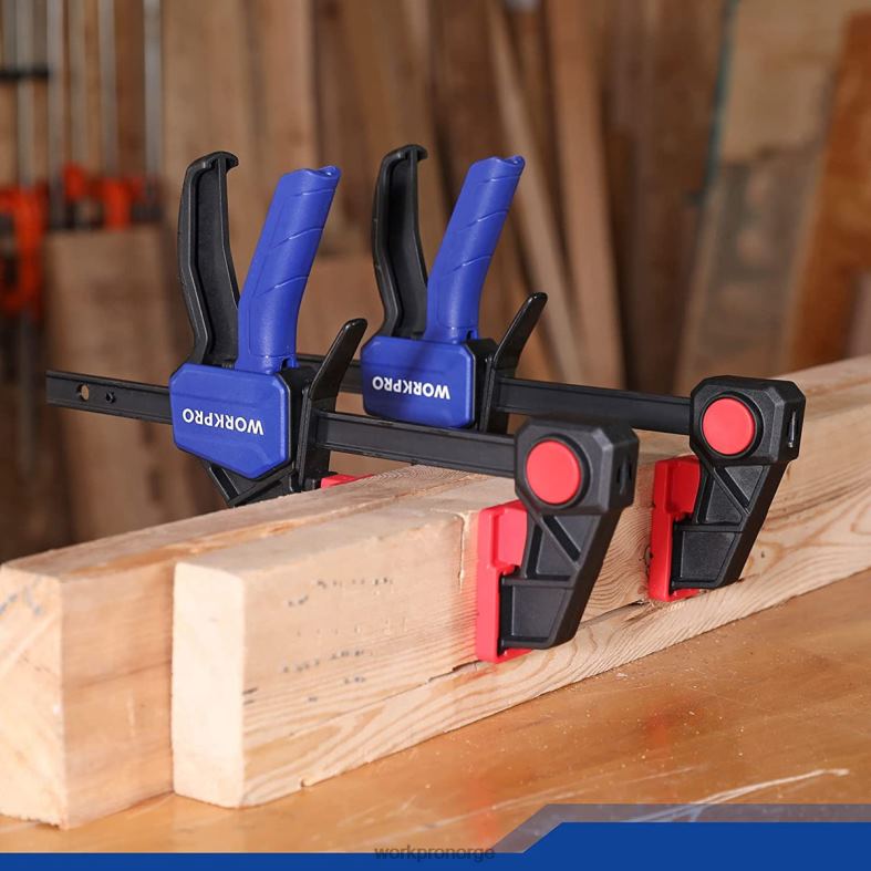WORKPRO 2 stk stangklemmer for trebearbeiding, middels kraftig 300lbs enhånds klemme/spreder hjelpsom verktøy 622PZ123