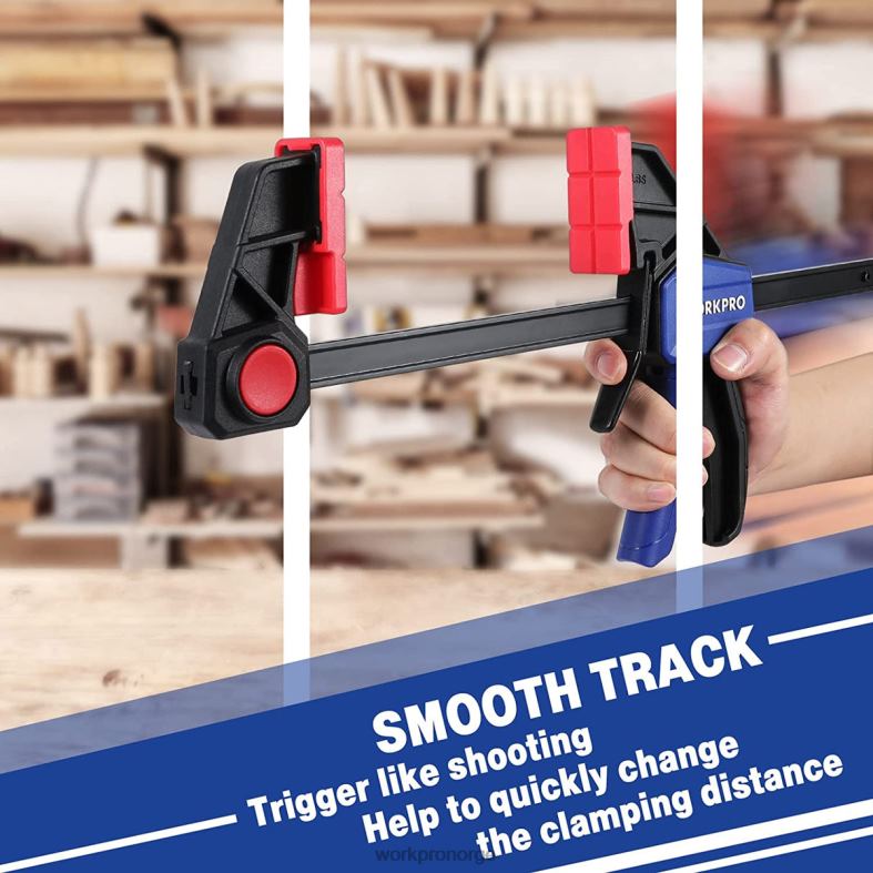 WORKPRO 2 stk stangklemmer for trebearbeiding, middels kraftig 300lbs enhånds klemme/spreder morden verktøy 622PZ118