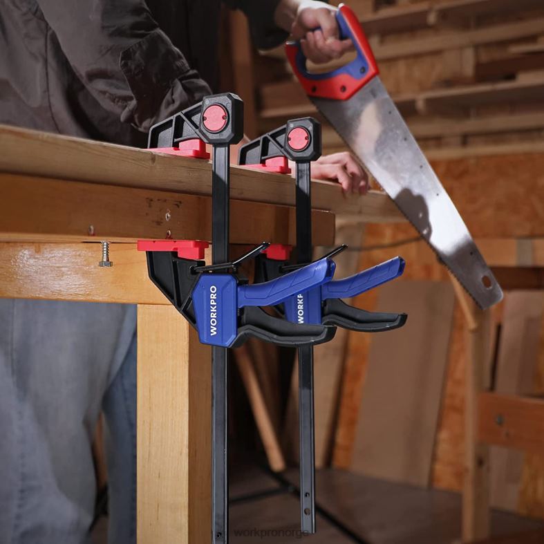 WORKPRO 2 stk stangklemmer for trebearbeiding, middels kraftig 300lbs enhånds klemme/spreder morden verktøy 622PZ118