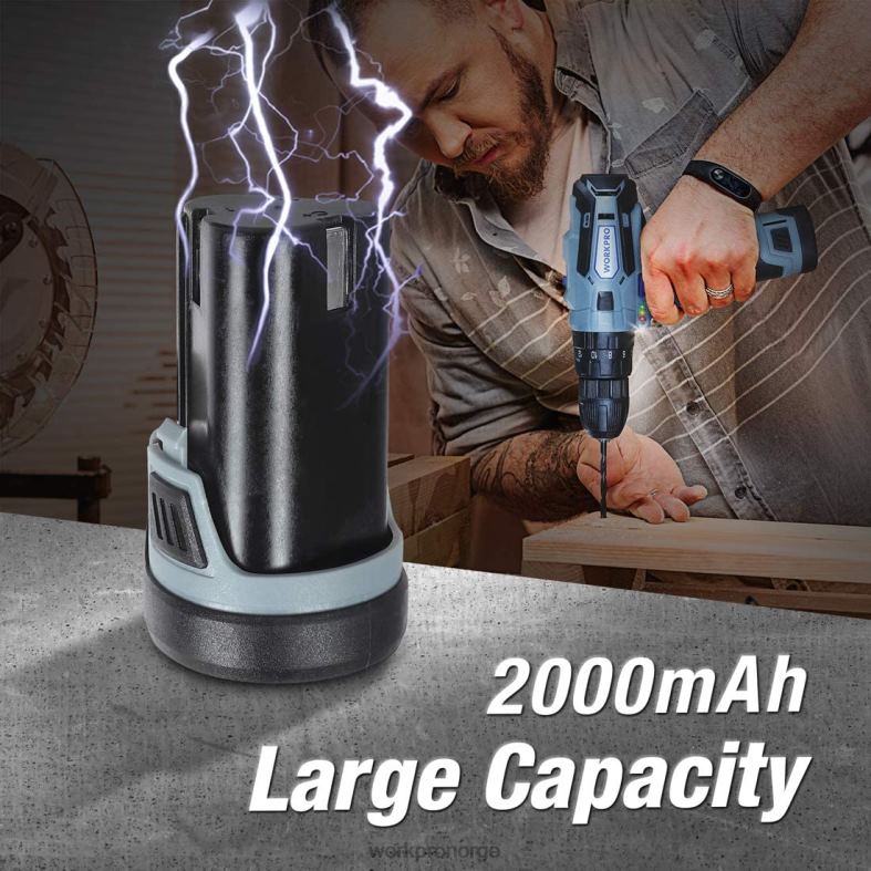WORKPRO 12v 2.0ah litium-ion batteripakke hjelpsom verktøy 622PZ224