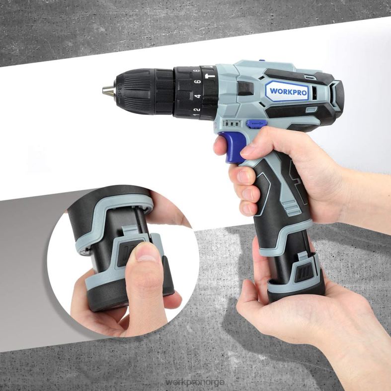 WORKPRO 12v 2.0ah litium-ion batteripakke hjelpsom verktøy 622PZ224