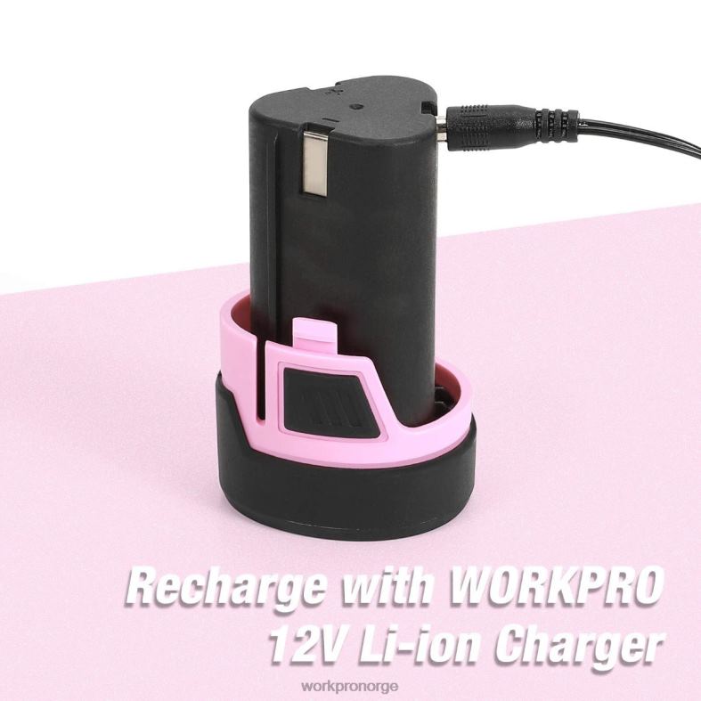 WORKPRO 12v litium-ion erstatningsbatteri for 12v trådløs bormaskin rosa verktøy 622PZ223