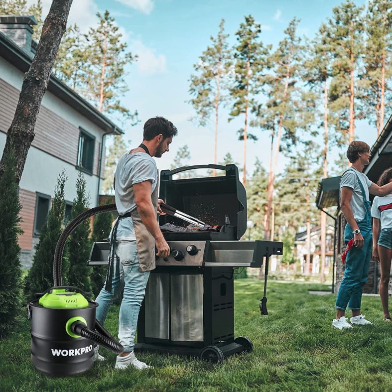 WORKPRO 5,2 gallon aske støvsuger, 5,5 peak hestekrefter aske støvsuger med hepa filter hjelpsom verktøy 622PZ212