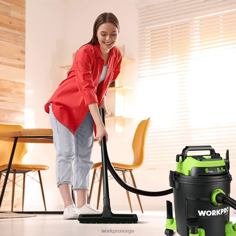 WORKPRO 5 gallon butikkstøvsuger, 5,5 peak hestekrefter butikk-støvsuger med hepa-filter, slange og tilbehør morden verktøy 622PZ214