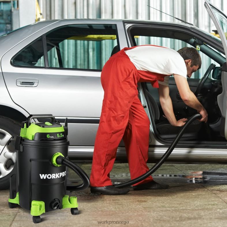 WORKPRO 6 gallon butikkstøvsuger 5,5 peak hestekrefter butikkstøvsuger med hepa-filterslange og tilbehør hjelpsom verktøy 622PZ215