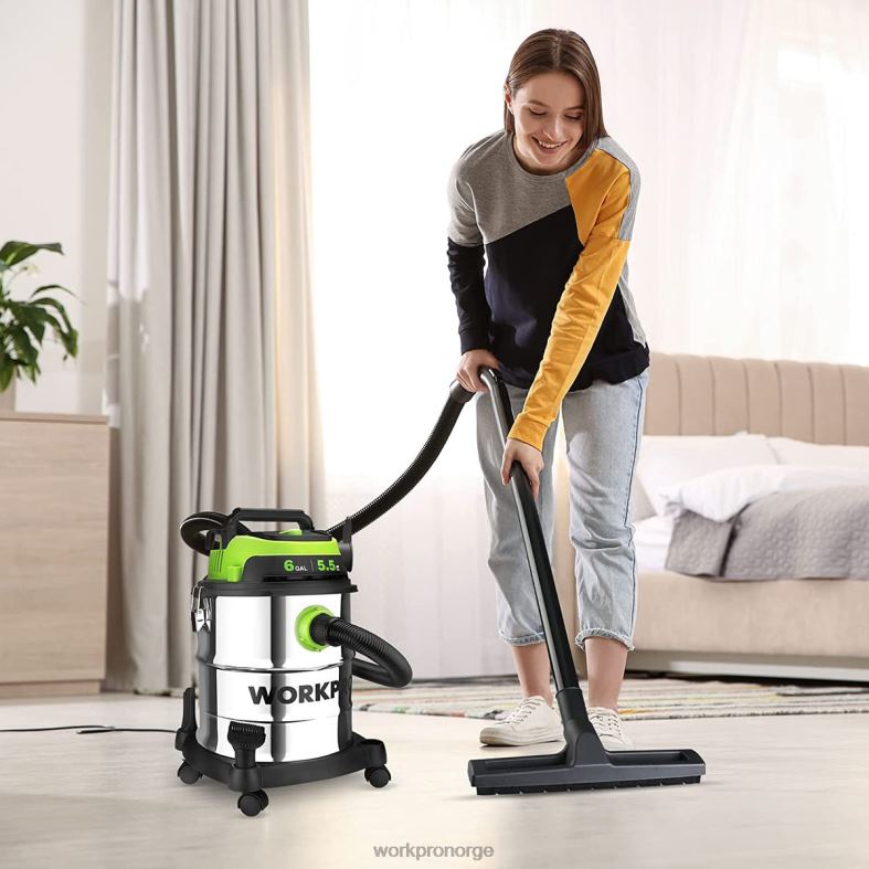 WORKPRO 6 gallon våt/tørr butikkstøvsuger med hepa-filter, slange og tilbehør for oppsamling av støv i hjemmet/jobben morden verktøy 622PZ213