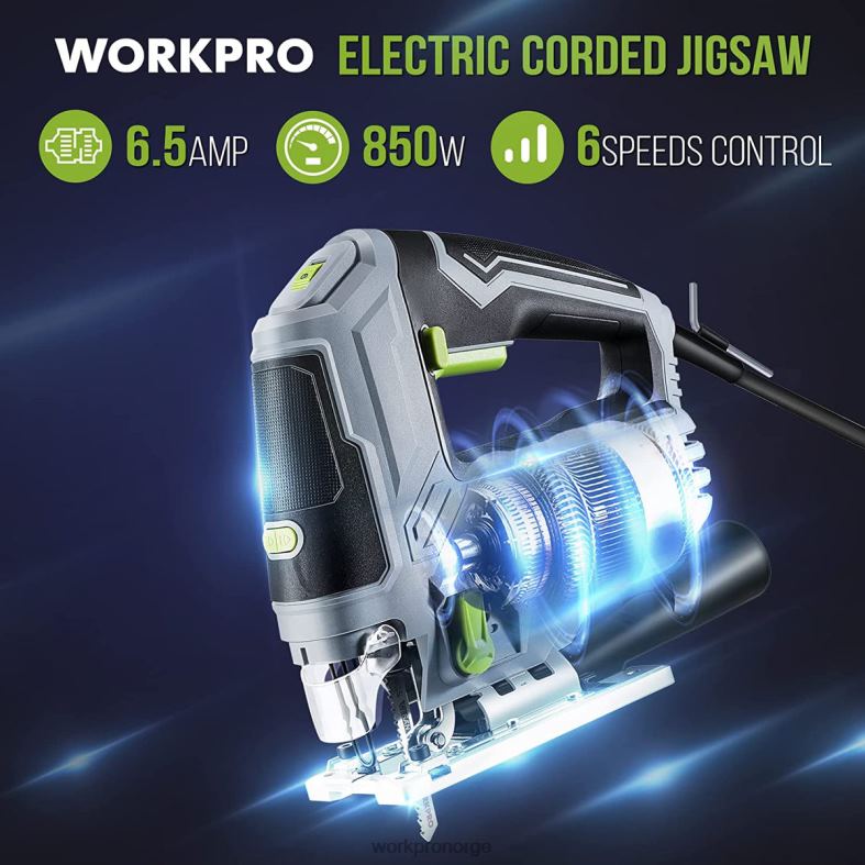 WORKPRO stikksag, 6,5 amp 850w elektrisk stikksag med ledning morden verktøy 622PZ241
