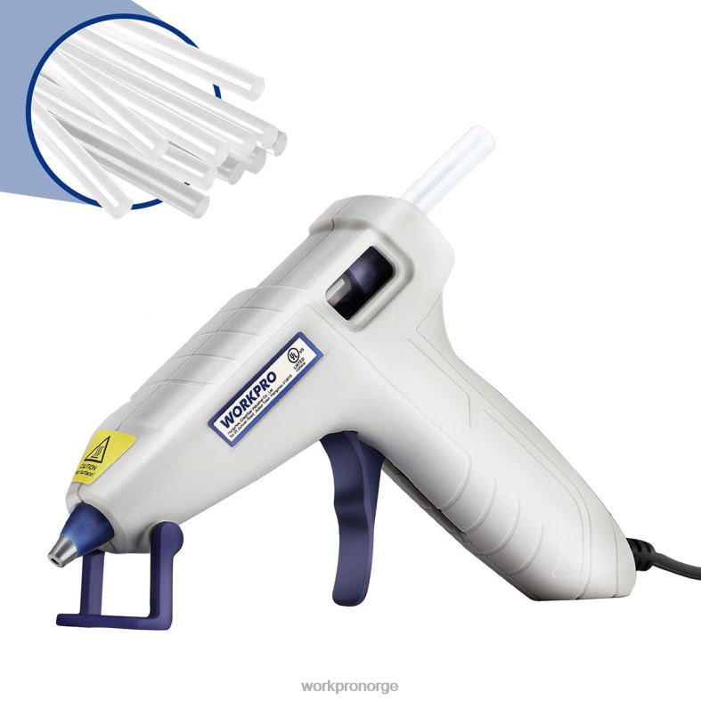 WORKPRO mini limpistolsett med 20 stk limstifter rosa/hvit verktøy 622PZ162