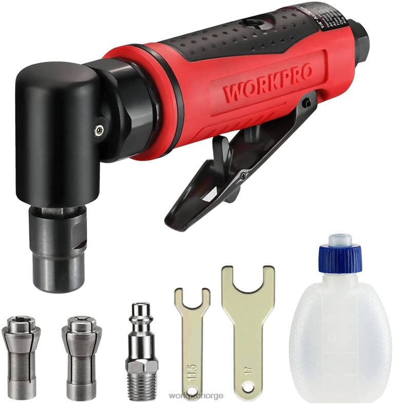 WORKPRO luftvinkelsliper 1/4-tommers pneumatisk rettvinklet formslipersett morden verktøy 622PZ180