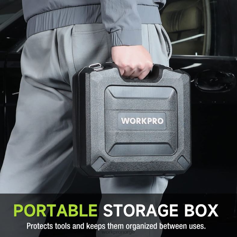 WORKPRO 20v trådløs slagnøkkel, med 4,0 ah batteri, hurtiglader, 4 stikkontakter og oppbevaringsveske morden verktøy 622PZ188