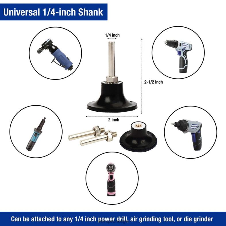 WORKPRO 101 stk slipeskiver sett 2 tommers skiver med 1/4 tomme holder nyttig verktøy 622PZ193