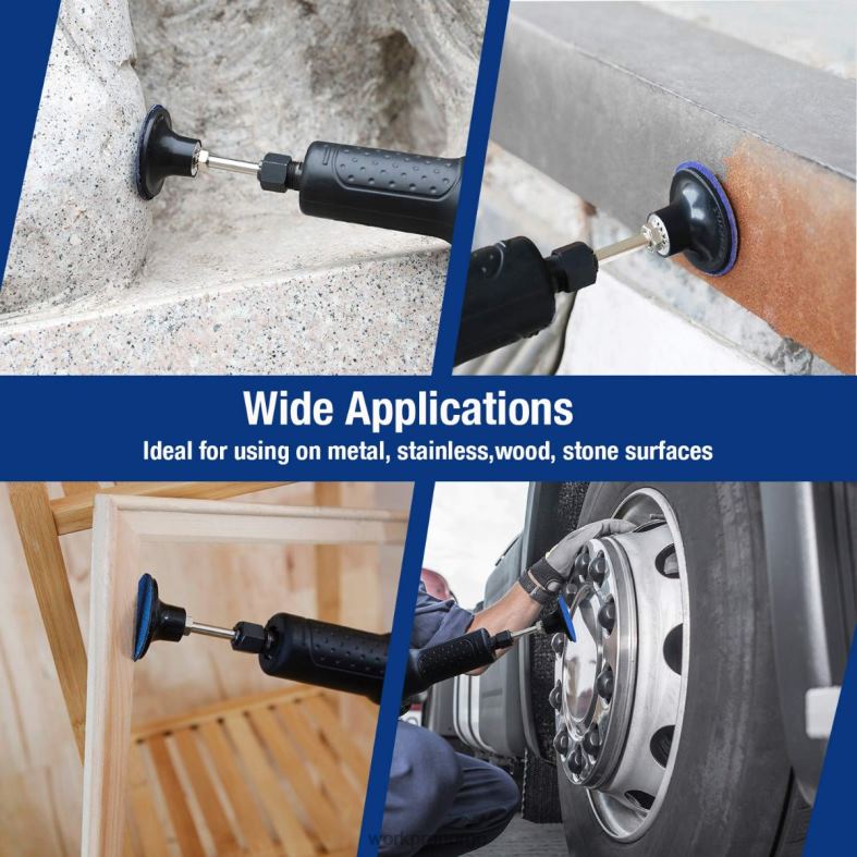 WORKPRO 101 stk slipeskiver sett 2 tommers skiver med 1/4 tomme holder nyttig verktøy 622PZ193