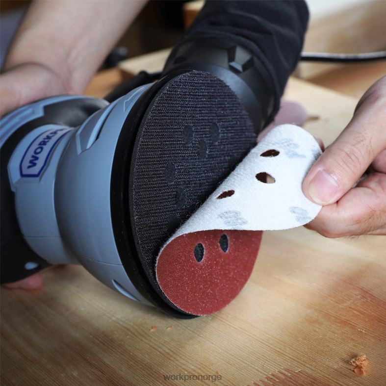 WORKPRO 150 stk slipeskiver sett for tilfeldig orbital sliper hjelpsom verktøy 622PZ197