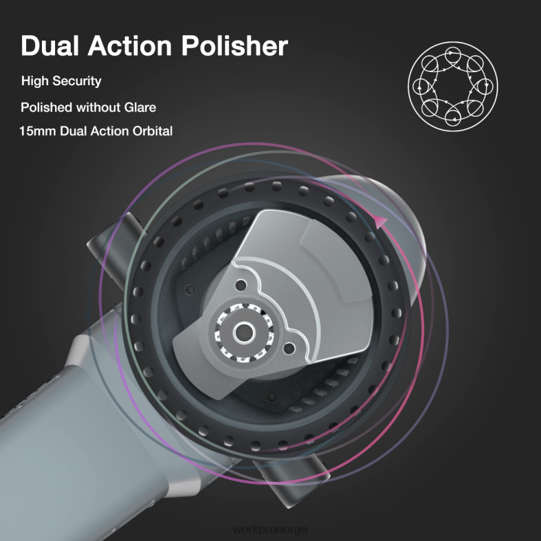 WORKPRO bufferpolerer, 6-tommers 1080w dobbeltvirkende tilfeldig orbital poleringssett morden verktøy 622PZ240