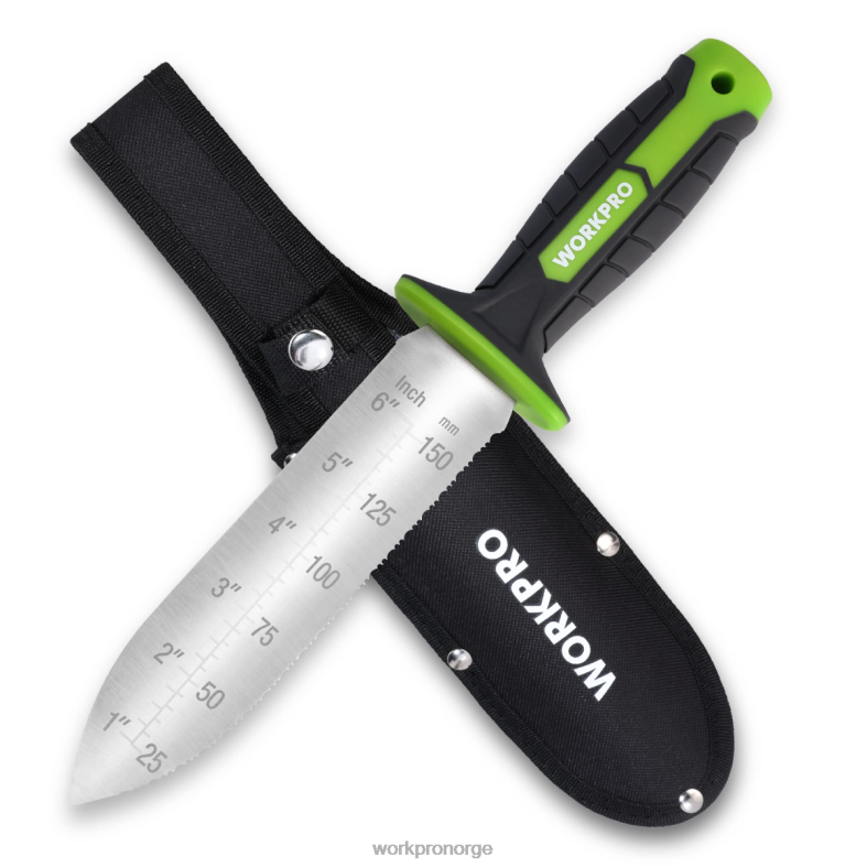 WORKPRO hagekniv med oxford slire, blad i rustfritt stål med skjærekant grønn/rosa verktøy 622PZ283