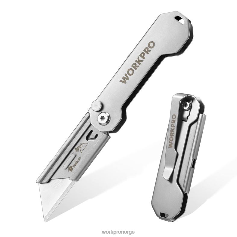 WORKPRO hurtigbytte sammenleggbar lommeverktøykniv mini foldekniv i rustfritt stål med belteklips ny verktøy 622PZ47