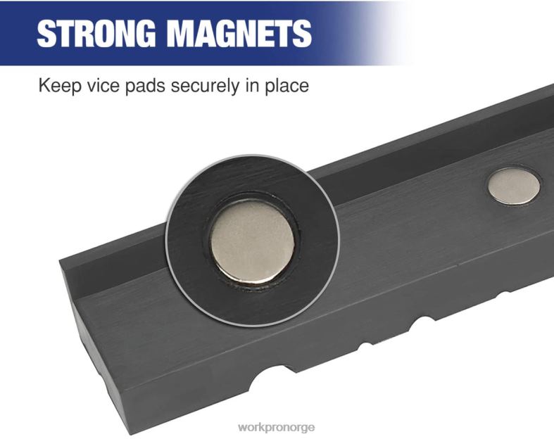 WORKPRO 2-par skrustikke kjeveputer, magnetiske skrustikkekjevebeskyttere, flersporede kjeveputer og aluminiumsputer sett morden verktøy 622PZ117
