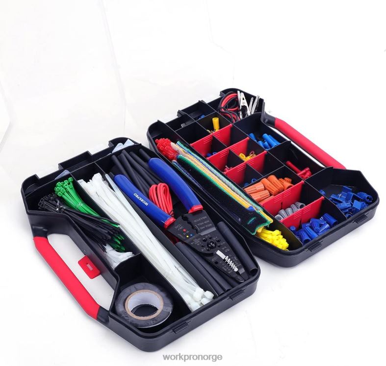 WORKPRO 582 stk krympeterminaler ledningskontakter krympeslange elektrisk reparasjonssett med wire cutter stripper nyttig verktøy 622PZ152