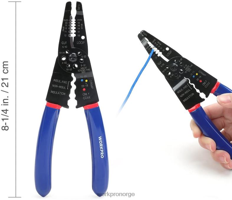 WORKPRO 582 stk krympeterminaler ledningskontakter krympeslange elektrisk reparasjonssett med wire cutter stripper nyttig verktøy 622PZ152