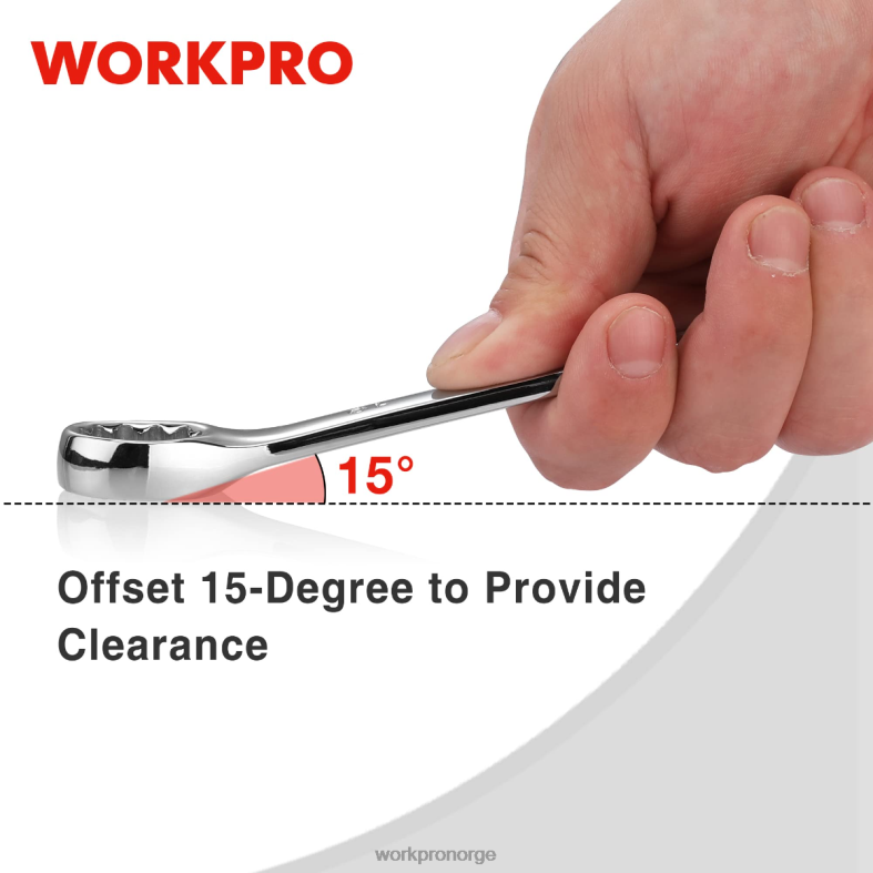 WORKPRO 12 stk metrisk 8-19 mm, premium cr-v kombinasjonsnøkkelsett ny verktøy 622PZ95