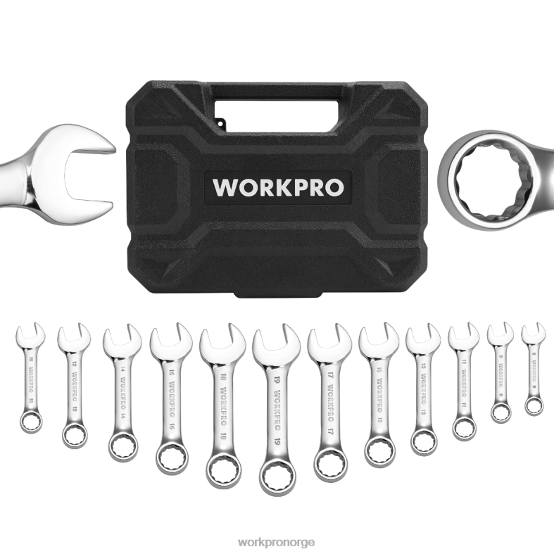 WORKPRO 12 stk stubby kombinasjonsnøkkelsett hjelpsom verktøy 622PZ97
