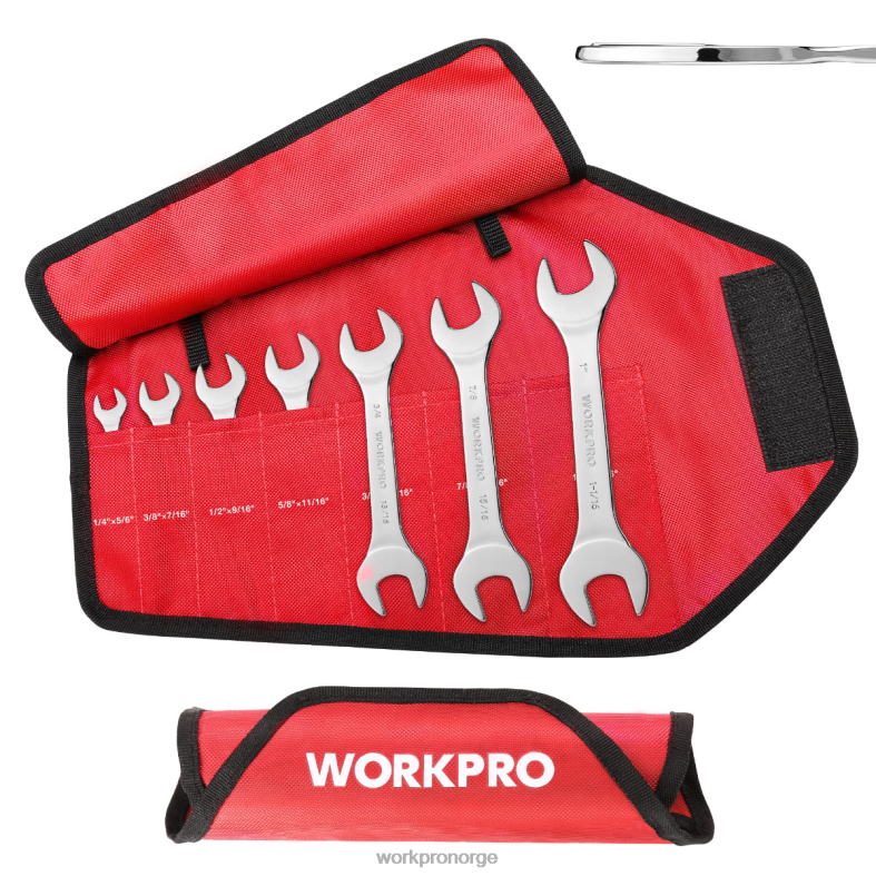 WORKPRO 7 stk metrisk supertynt skiftenøkkelsett med opprullbar organiseringsveske hjelpsom verktøy 622PZ96