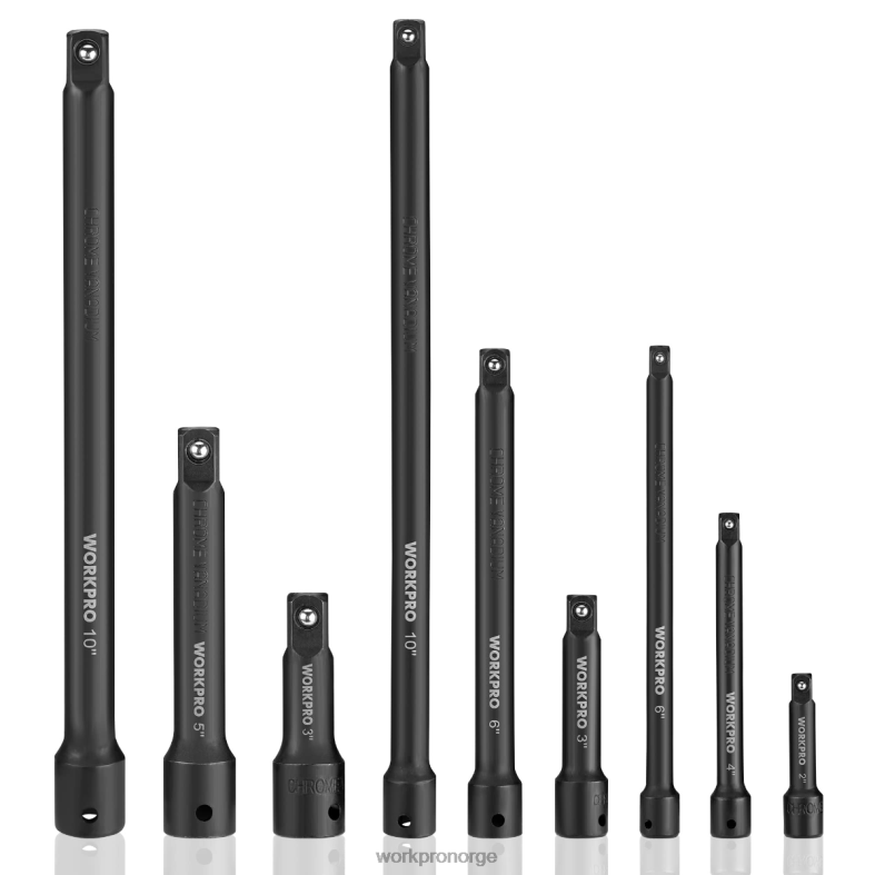 WORKPRO 9 stk impact driver forlengelsesstang sett morden verktøy 622PZ141