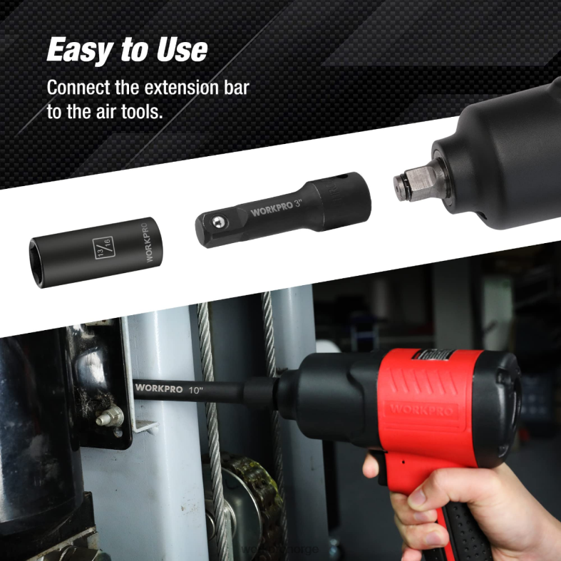 WORKPRO 9 stk impact driver forlengelsesstang sett morden verktøy 622PZ141