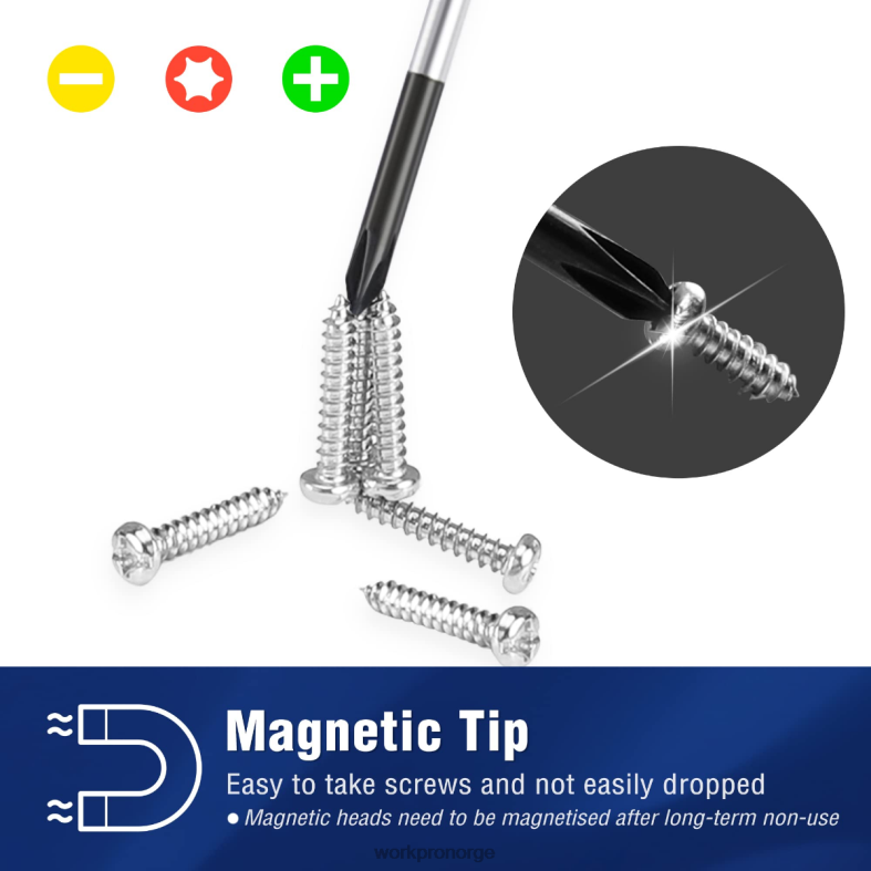 WORKPRO 10-delers presisjonsskrutrekkersett med etui, phillips, slisset, torx-stjerne, reparasjonsverktøysett for magnetisk skrutrekker, sklisikre grep ny verktøy 622PZ103
