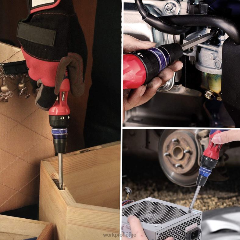 WORKPRO 12-i-1 skrallende multi-bits skrutrekker med hurtiglastmekanisme morden verktøy 622PZ101