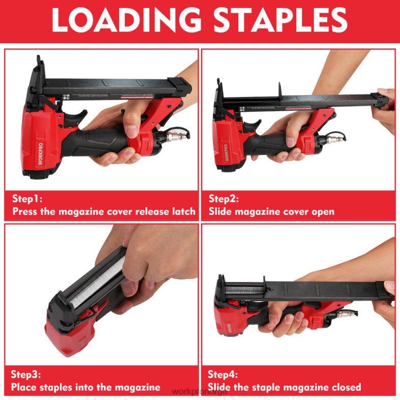 WORKPRO pneumatisk stiftepistol, 8016/7116 stiftemaskin morden verktøy 622PZ182