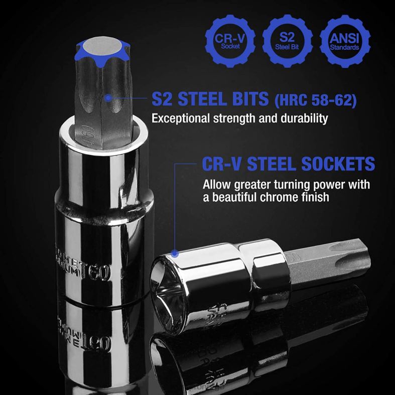WORKPRO 13 stk torx-bits-sokkelsett (kun for håndbruk) morden verktøy 622PZ127