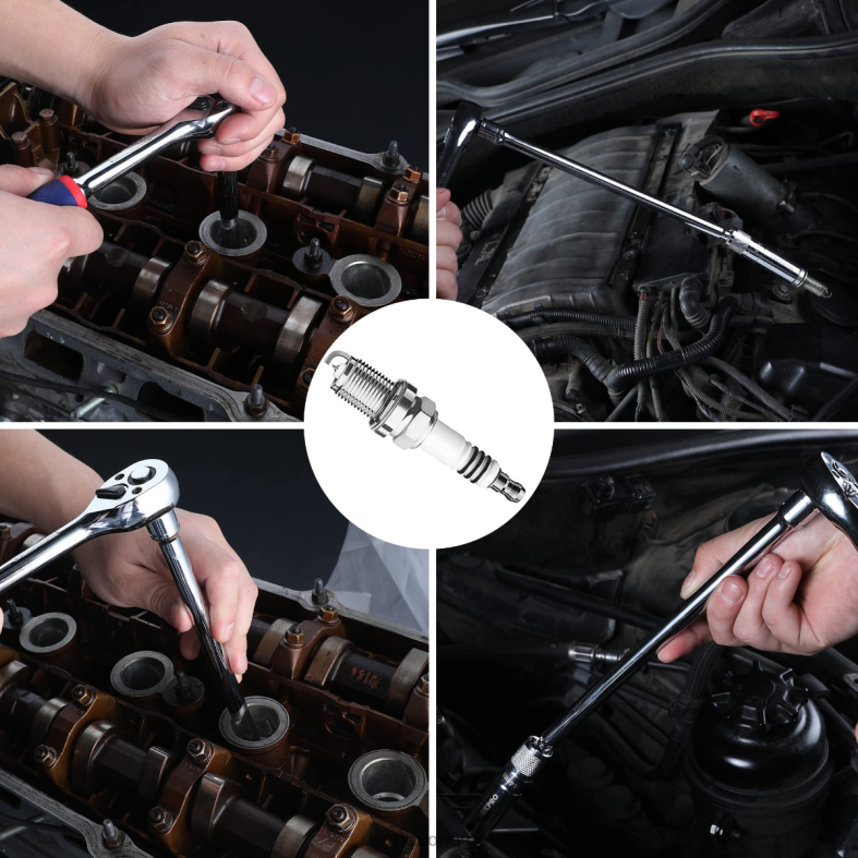 WORKPRO 6 stk-9/16-tommers, 5/8-tommers, 13/16-tommers, 14 mm tynne stikkontakter med 4, 6, 11-tommers forlengelser magnetisk svingbar tennpluggkontaktsett ny verktøy 622PZ139