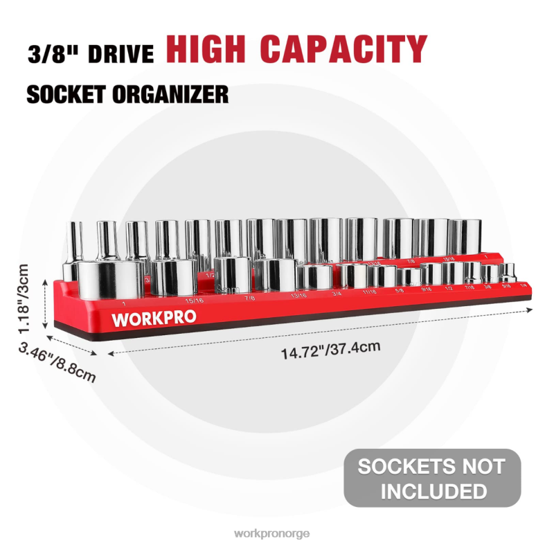 WORKPRO magnetisk socket organizer sett ny verktøy 622PZ131