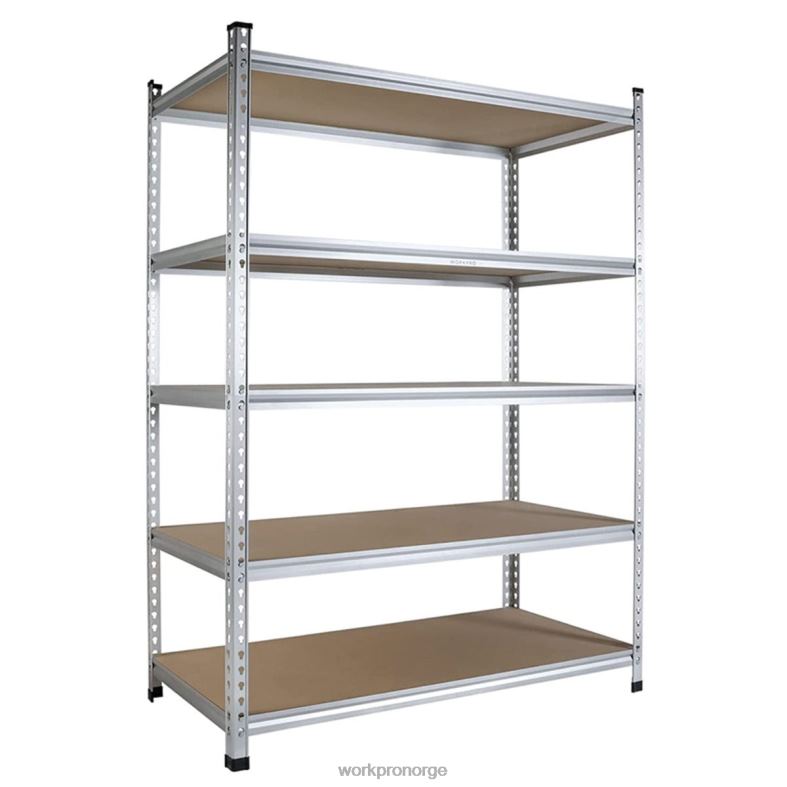 WORKPRO 5-lags oppbevaringshylle, justerbar oppbevaringsstativ kraftig aluminiumslegeringshylle hjelpsom Oppbevaring 622PZ9
