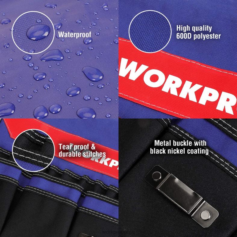WORKPRO bøtteverktøy med 51 lommer (ikke verktøy inkludert) hjelpsom Oppbevaring 622PZ20