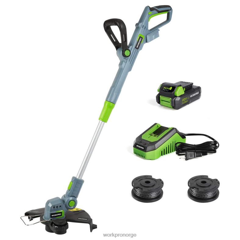 WORKPRO 20v trådløs strengtrimmer / kantklipper 12-tommers med 2ah lithium-ion batteri 1 times hurtiglader 16,4 fot trimmerlinje inkludert hjelpsom verktøy 622PZ293