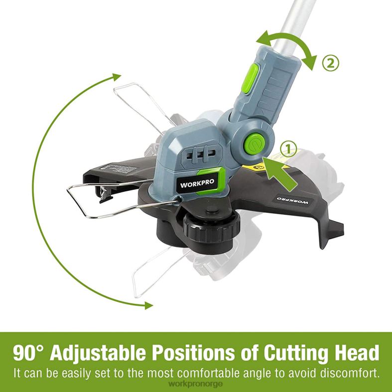 WORKPRO 20v trådløs strengtrimmer / kantklipper 12-tommers med 2ah lithium-ion batteri 1 times hurtiglader 16,4 fot trimmerlinje inkludert hjelpsom verktøy 622PZ293