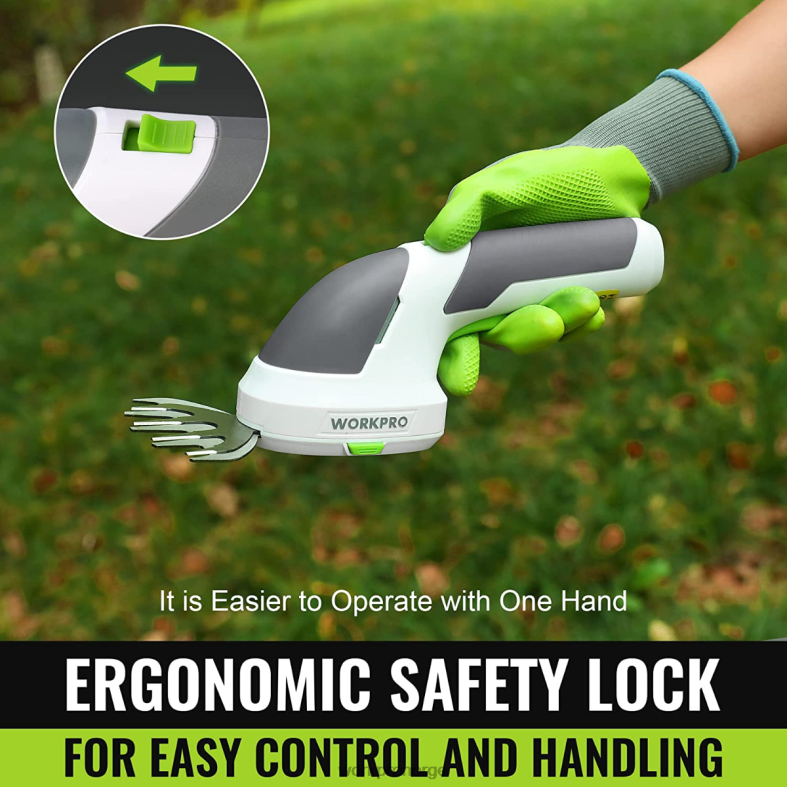 WORKPRO 2 i 1 håndholdt 7,2v elektrisk trådløs buskasakser hekksaks/gressklipper rosa/grønn/hvit verktøy 622PZ269