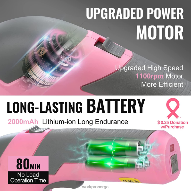 WORKPRO 2 i 1 håndholdt 7,2v elektrisk trådløs buskasakser hekksaks/gressklipper rosa/grønn/hvit verktøy 622PZ269