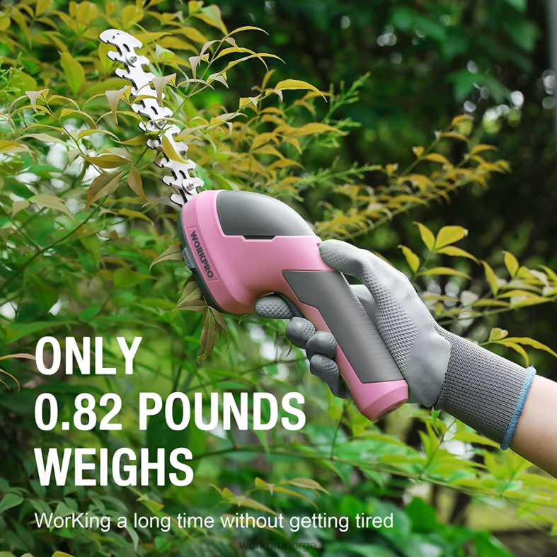 WORKPRO 2 i 1 håndholdt 7,2v elektrisk trådløs buskasakser hekksaks/gressklipper rosa/grønn/hvit verktøy 622PZ269