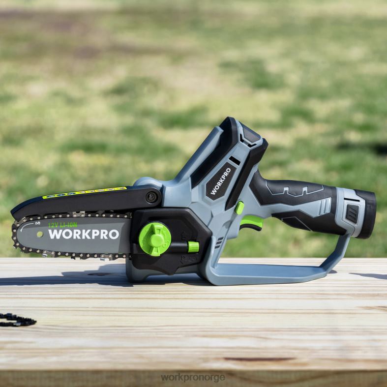 WORKPRO mini motorsag, batteridrevet elektrisk kompakt motorsag med 2 batterier, erstatningssverd og kjede ny verktøy 622PZ291